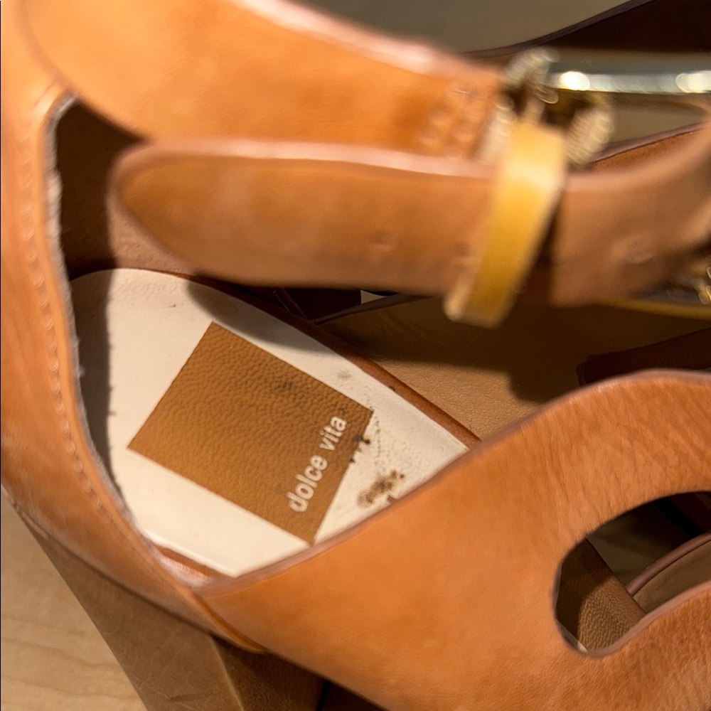 Dolce Vita Tan Strappy Heels - Picture 3 of 5